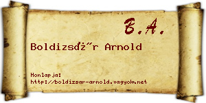 Boldizsár Arnold névjegykártya